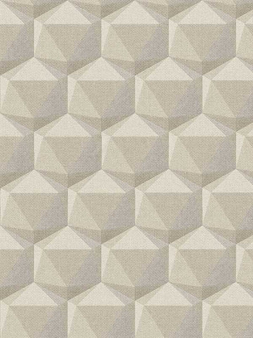 FS72022 Geometric Motif Beige Cream Grey Wallpaper