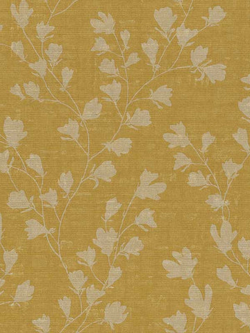 FS72032 Floral Trail Motif Yellow Wallpaper
