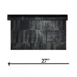 Z12812 Faux patchwork plaster textured Dark gray black bronze metallic modern Wallpaper
