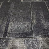 Z12812 Faux patchwork plaster textured Dark gray black bronze metallic modern Wallpaper