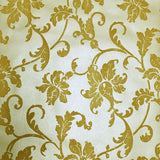 9260 Flocking champagne cream yellow floral damask velvet flocked Wallpaper 3D