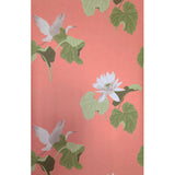 12346, FJ40011 Floral pink green white lotus flowers leaves botanical cranes Wallpaper rolls 3D