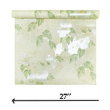 8955 Floral trailing beige cream flowers leaves botanical blossom plants Wallpaper 3D