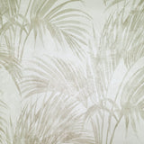 Z66826 Floral tropical satin ivory brown gold metallic palm leaves modern wallpaper 3D