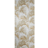 Z66826 Floral tropical satin ivory gold bronze metallic palm leaves modern wallpaper 3D