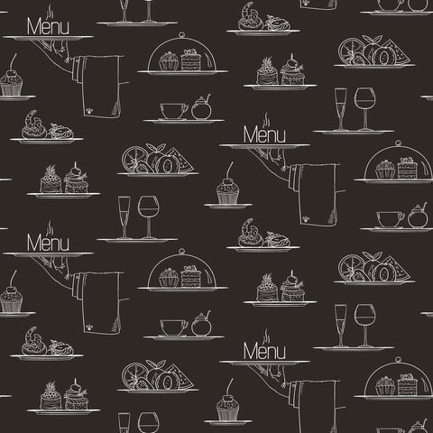 G45408 Chalkboard Menu Wallpaper 