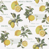 G45409 Citron Botanical Wallpaper