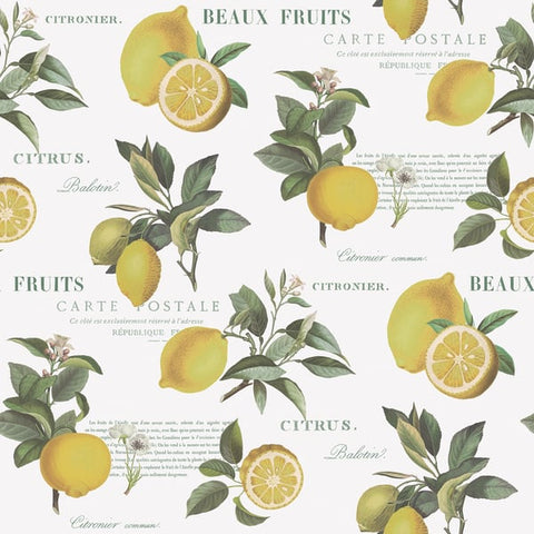 G45409 Citron Botanical Wallpaper