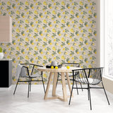 G45410 Citron Botanical Wallpaper