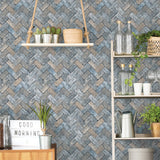 G45425 Herringbone Brick Wallpaper 