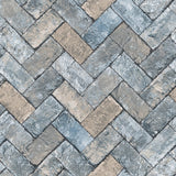 G45425 Herringbone Brick Wallpaper 