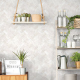 G45427 Herringbone Brick Wallpaper