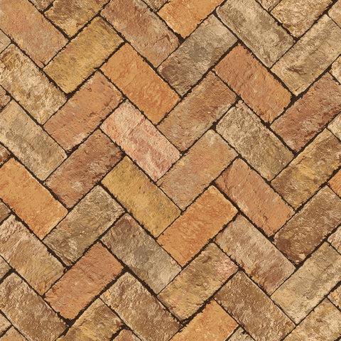 G45428 Herringbone Brick Wallpaper