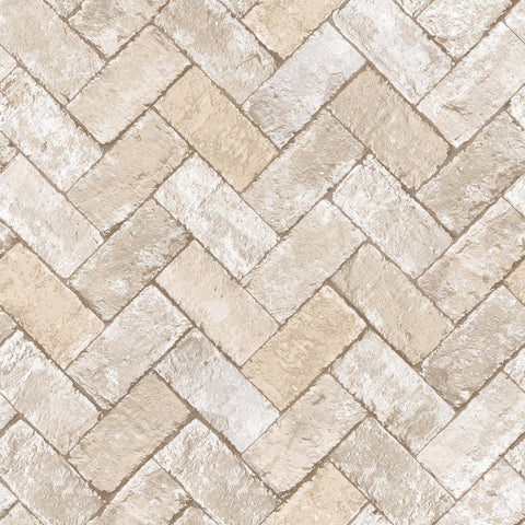 G45429 Herringbone Brick Wallpaper