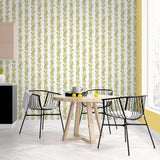 G45441 Lemon Stripe Wallpaper
