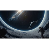 G45470 Space 8 Panel Blue Mural