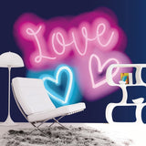 G45471 Neon Love 6 Panel Pink Mural