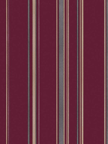 G68053 Casual Stripe Red Wallpaper