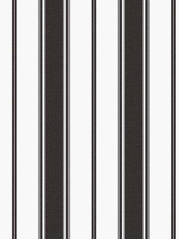 G68061 Heritage Stripe Black Wallpaper