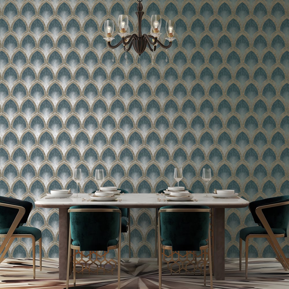 G68085 Nouveau Scallop Wallpaper – wallcoveringsmart