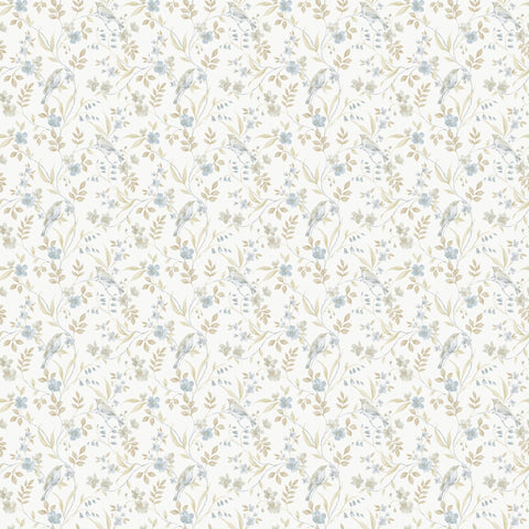 G68713 Garden Bird Floral Wallpaper