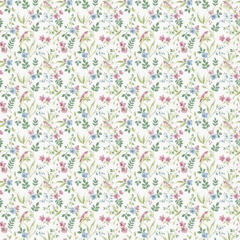 G68714 Garden Bird Floral Wallpaper