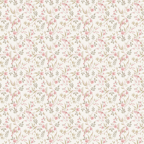 G68717 Garden Bird Floral Wallpaper