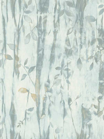 G78230 Batik Leaves Aqua Wallpaper
