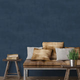 G78254 Metallic Linen Blue Wallpaper