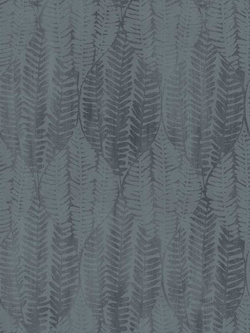 G78339 Wasabi Leaves Dark Teal Wallpaper