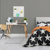 G78399 Regency Stripe Black Wallpaper