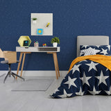 G78408 Space Sidewall Cobalt Blue Glitter Wallpaper