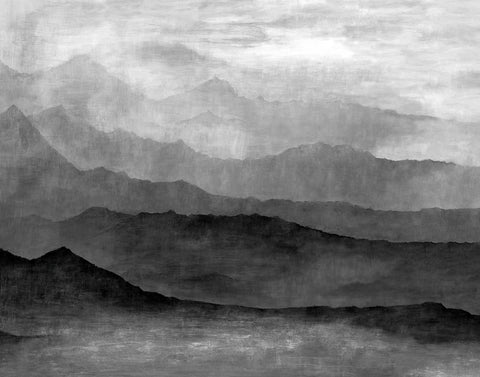 G78421 Misty Mountains Silver Grey Mural