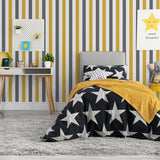 G78551 2 color Awning Stripe Yellow Wallpaper