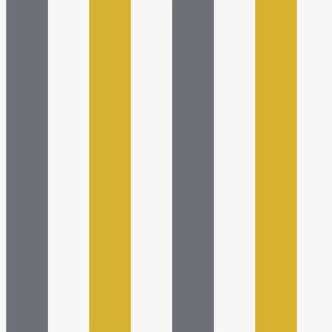 G78551 2 color Awning Stripe Yellow Wallpaper
