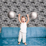 G78553 Camo Grey Wallpaper
