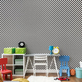 G78555 Check Black Wallpaper