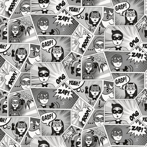 G78556 Comics Grey Wallpaper
