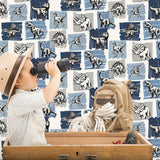 G78559 Dinosaurs Blue Wallpaper