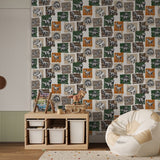 G78560 Dinosaurs Green Wallpaper 