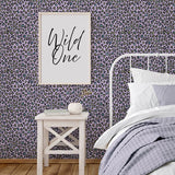 G78566 Fun Leopard Purple Wallpaper