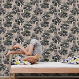G78569 Monster Trucks Beige Wallpaper