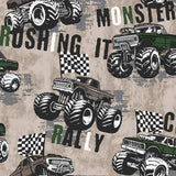 G78569 Monster Trucks Beige Wallpaper
