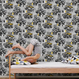 G78571 Monster Trucks Grey Wallpaper 