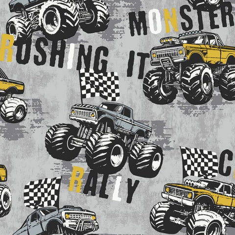 G78571 Monster Trucks Grey Wallpaper 