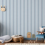 G78573 Multi Stripe Blue Wallpaper 