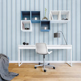 G78573 Multi Stripe Blue Wallpaper 