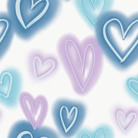 G78576 Neon Hearts Blue Wallpaper