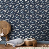G78590 Sharks Blue Wallpaper