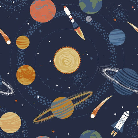 G78597 Solar System Blue Wallpaper 